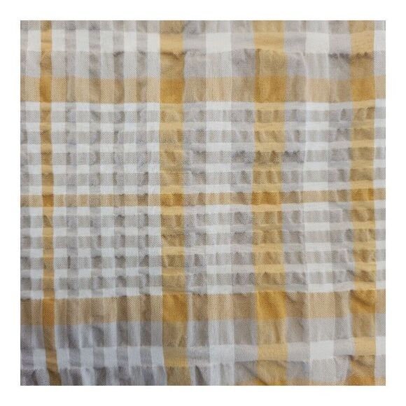 NWOT Anthropologie Maeve Plaid Square Neck Smocked Puff Sleeve Blouse Size Large - Picture 7 of 9